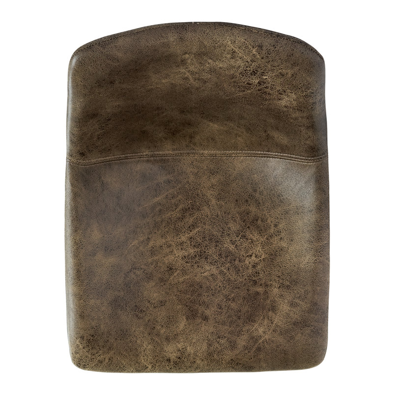 Erika Upholstered Counter Stool with Metal Frame, Brown