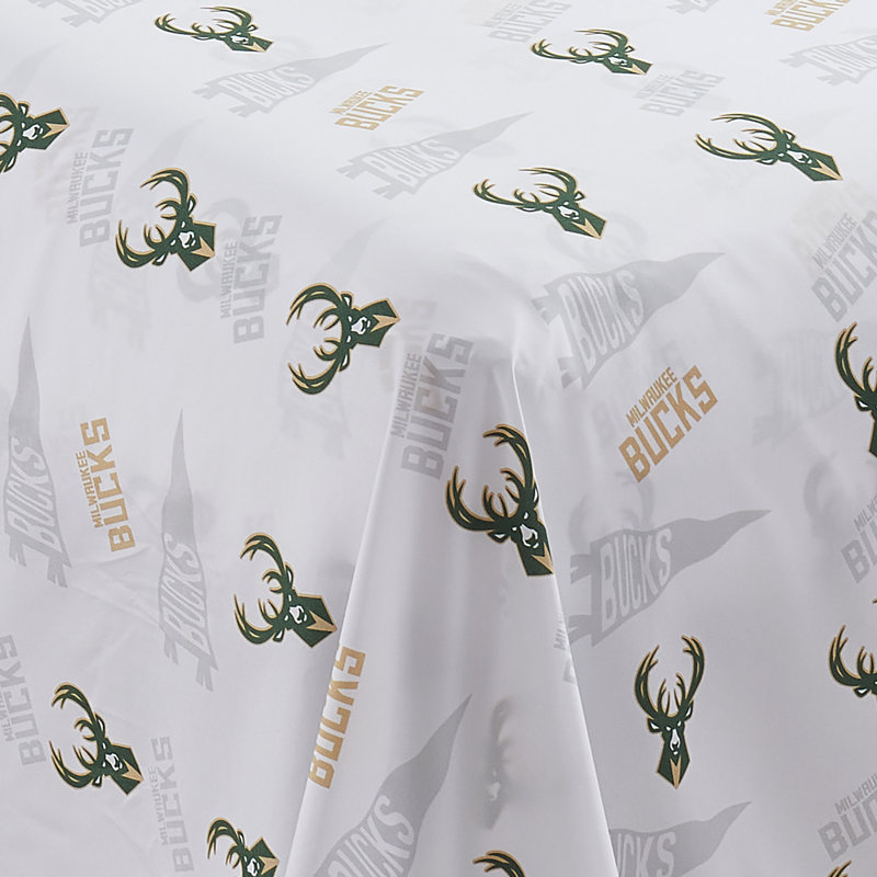 NBA Bed Sheet Sets By Sweet Home Collection, Milwaukee Bucks - Queen, Queen Sheet Set with 2 Pillowcases