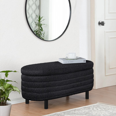 Banc de rangement rembourré Eilhard Boucle