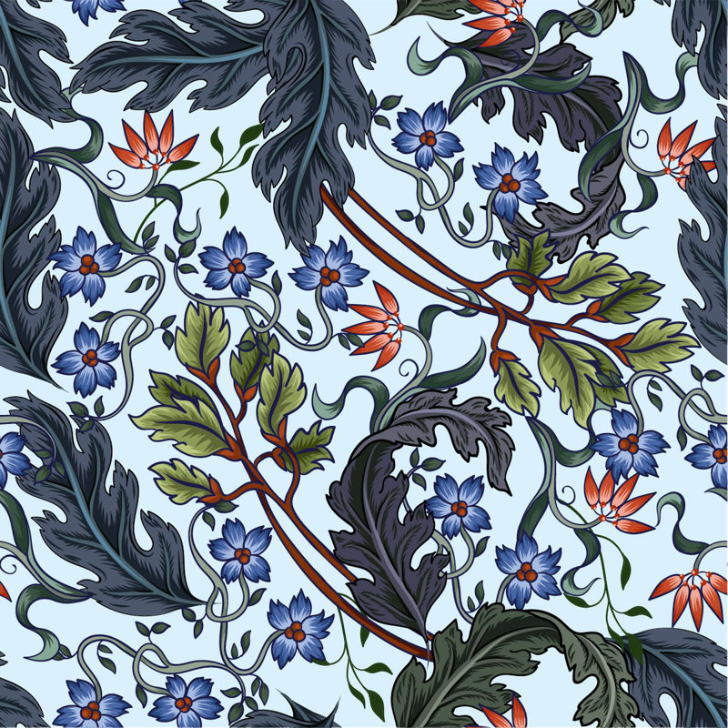 Papier peint feuilles foncées