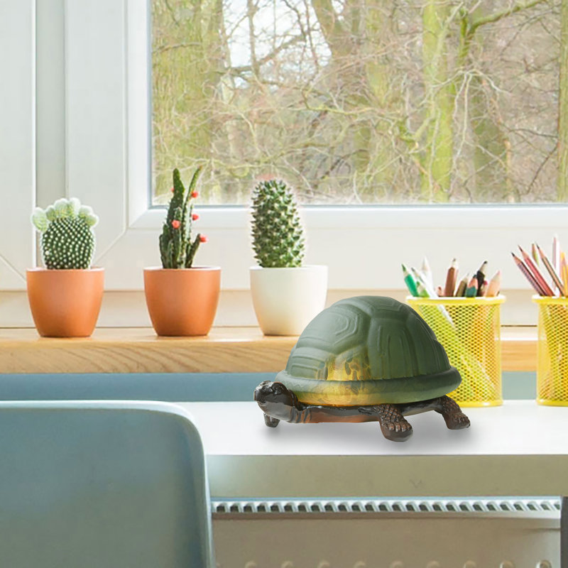 Lampe d'appoint en verre tortue 4,75 po Coveale, Vert