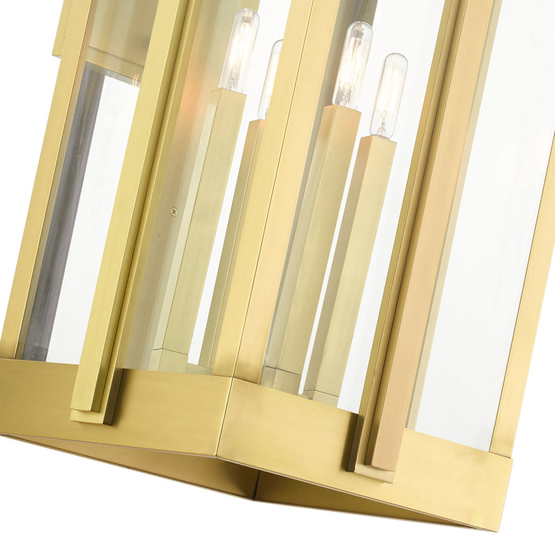 Ikeisha Solid Brass Wall Light, Natural Brass