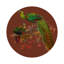Family Pheasants Vegan Leather Round Pebble Placemat-4132004