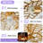 24.8" Gold Leaf & Crystal Ceiling Fan With Light, Glam Tropical Flush Mount Fan Light, Reversible Blades & Remote Control For Bedroom Living Room