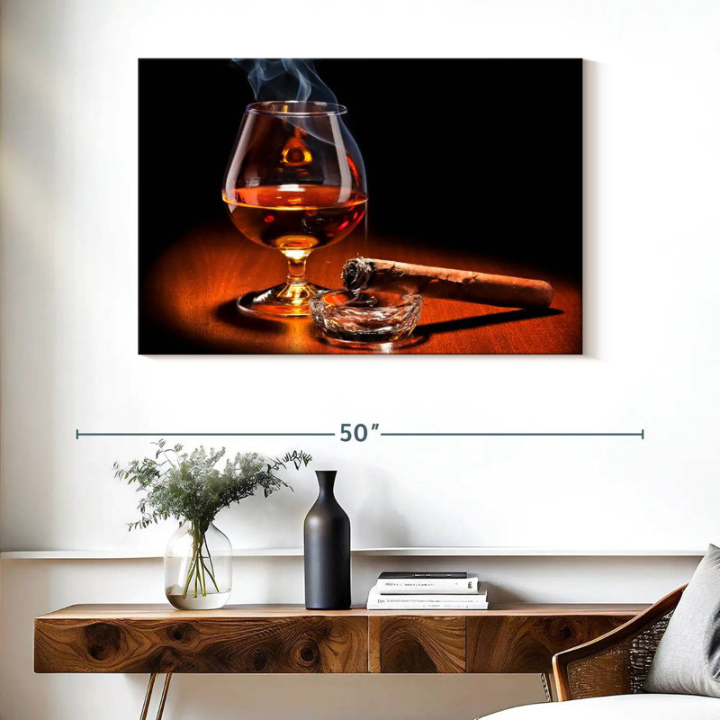 Yarlin Cigar And Cognac Drinks, 26" H x 39" W