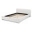 Structure de lit plateforme tapissier avec support de lattes robuste Aucun sommier requis pour matelas standard Fabrication en tissu doux et durable