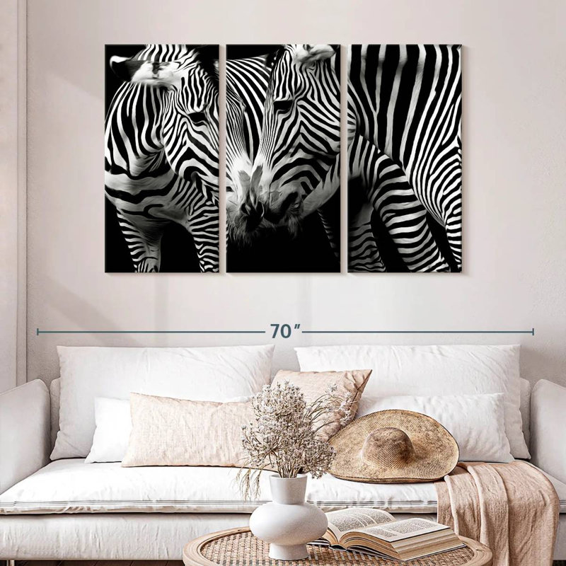 Brampt Nuzzling Zebra, 32" H x 50" W