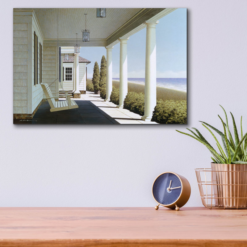 «Porch Lights» par Zhen-Huan Lu, art mural en verre acrylique, H 12 po x l 16 po x P 0,13 po