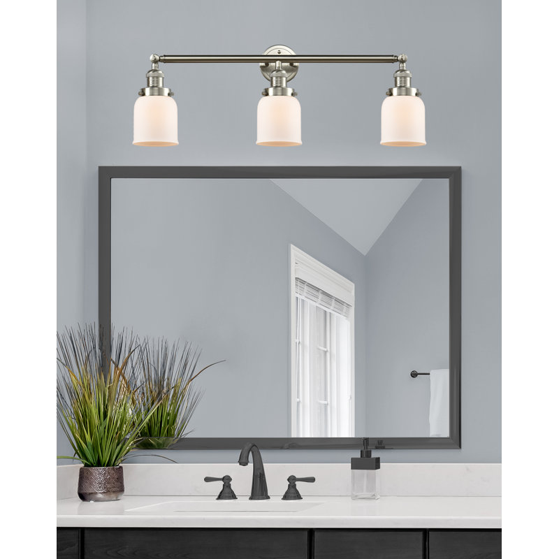 Chaparro Armed Sconce, Matte White Cased, 11" H x 30" W, Brushed Satin Nickel