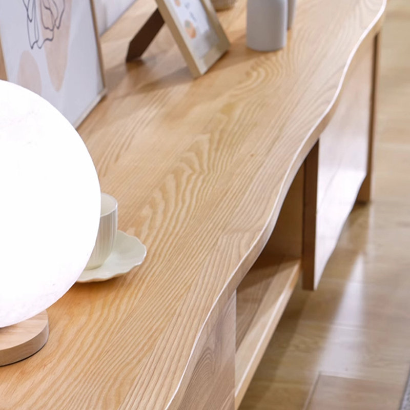 Meuble télé en bois massif au design minimaliste