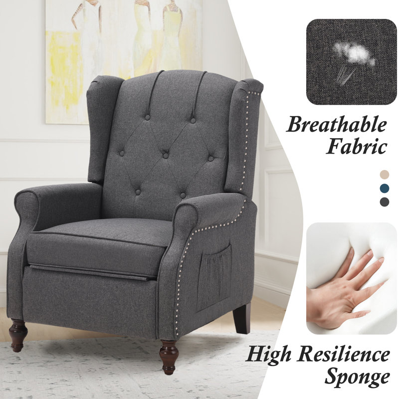 Fauteuil inclinable Selmner, Tissu gris