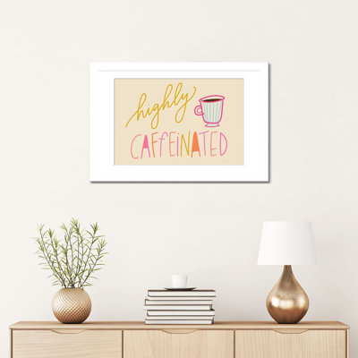 Très haute caféine - reproduction d'art murale - papier d'art encadré