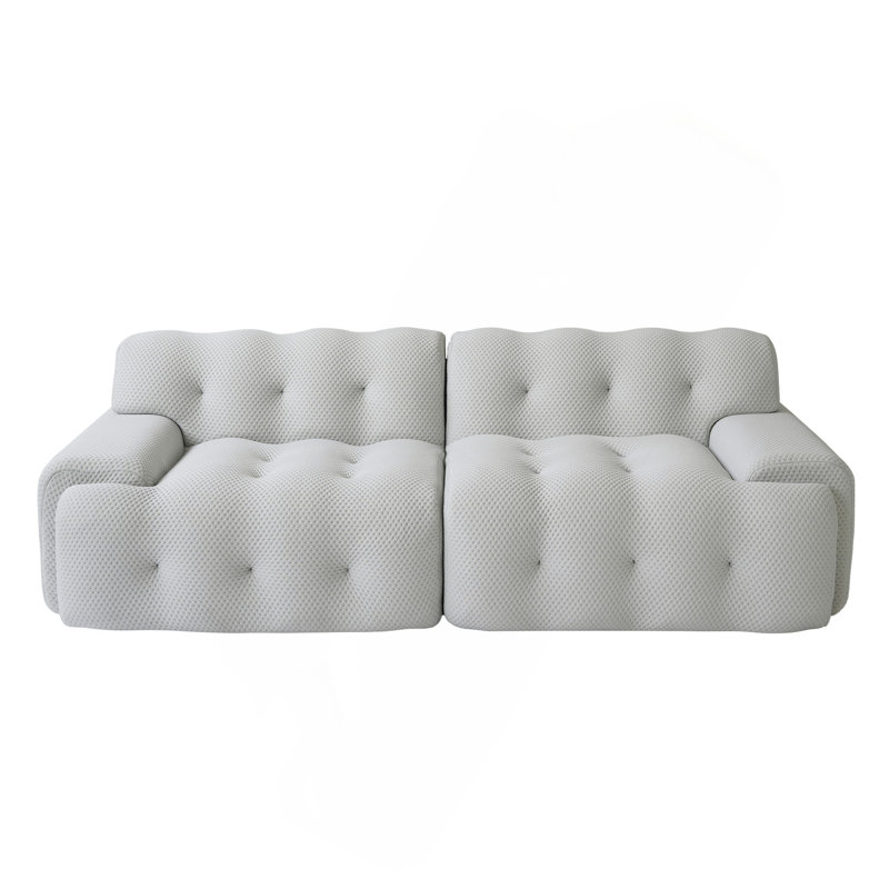 Causeuses modulaires en tricot 3D, Gris