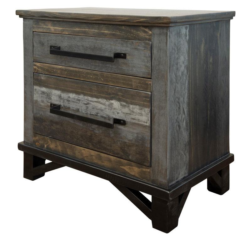  Table de chevet 2 tiroirs Cedargate