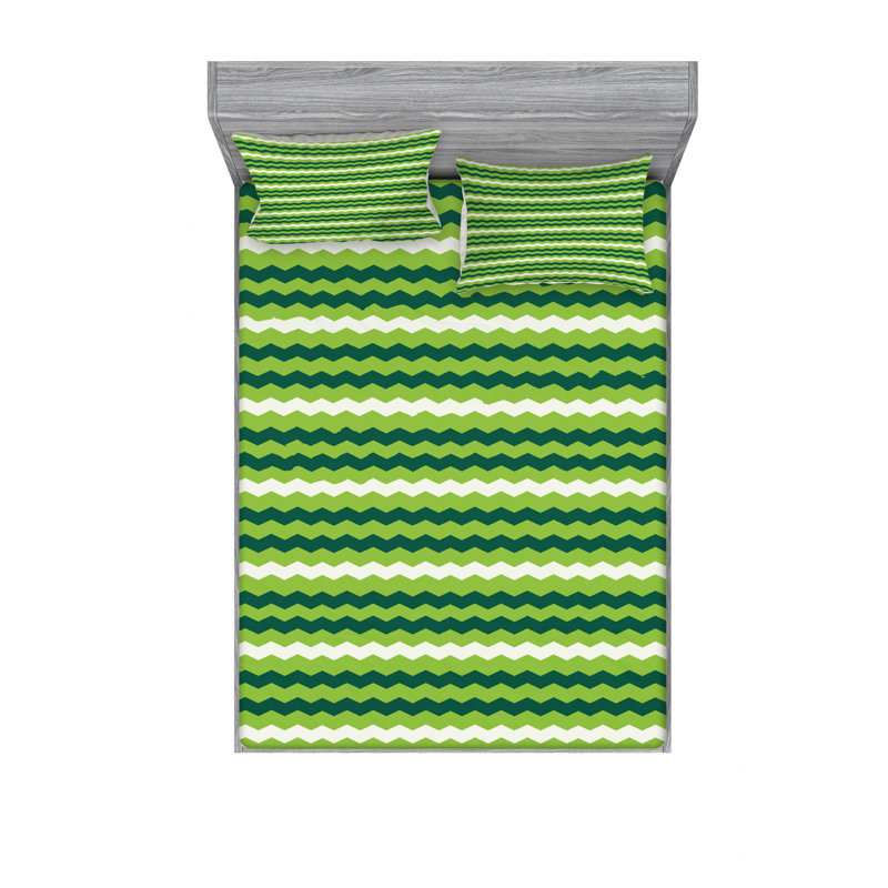 Microfiber Striped Sheet Set, Full/Double Sheet Set with Fitted Sheet, Thin and Bold Stipes Striped