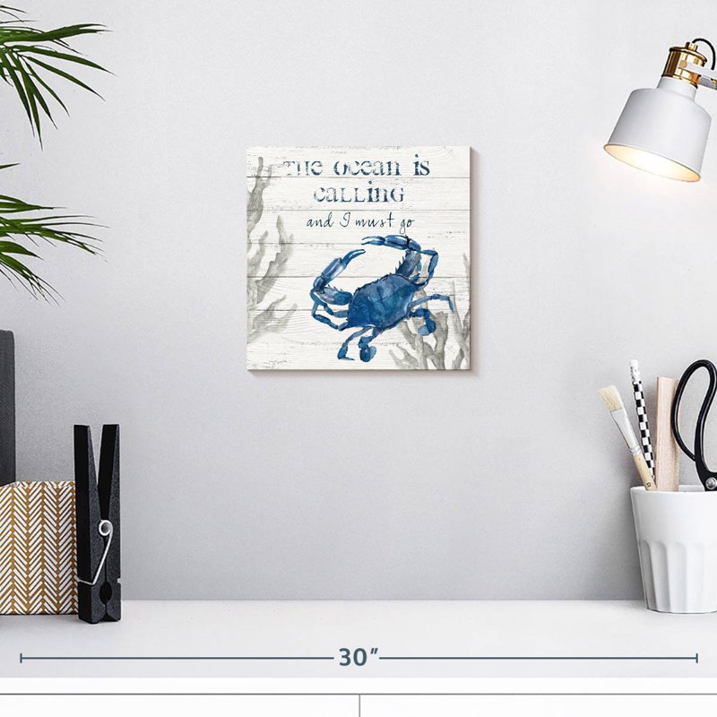 Aletra L'océan appelle le crabe, H 10 po x l 10 po