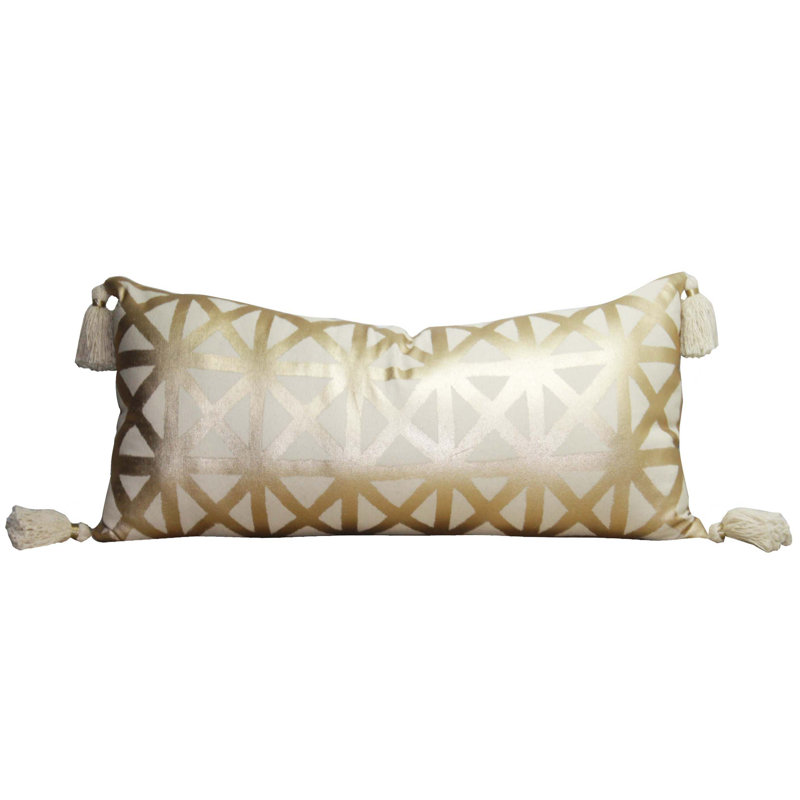 Tassels Down Reversible Throw Pillow