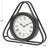 Iron,Metal Electrical Tabletop Clock in Black