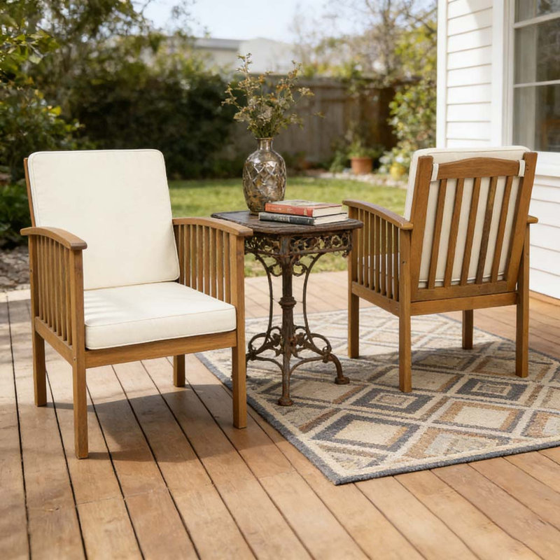 Ensemble de chaises de patio pour club, Crème, Grey