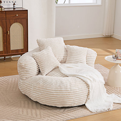 Upholstered Accent Chair with 3 Pillows