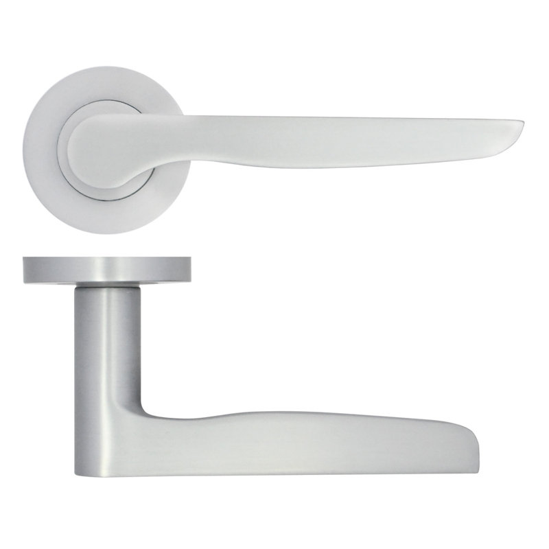 Single Dummy Door Handle, Satin Chrome