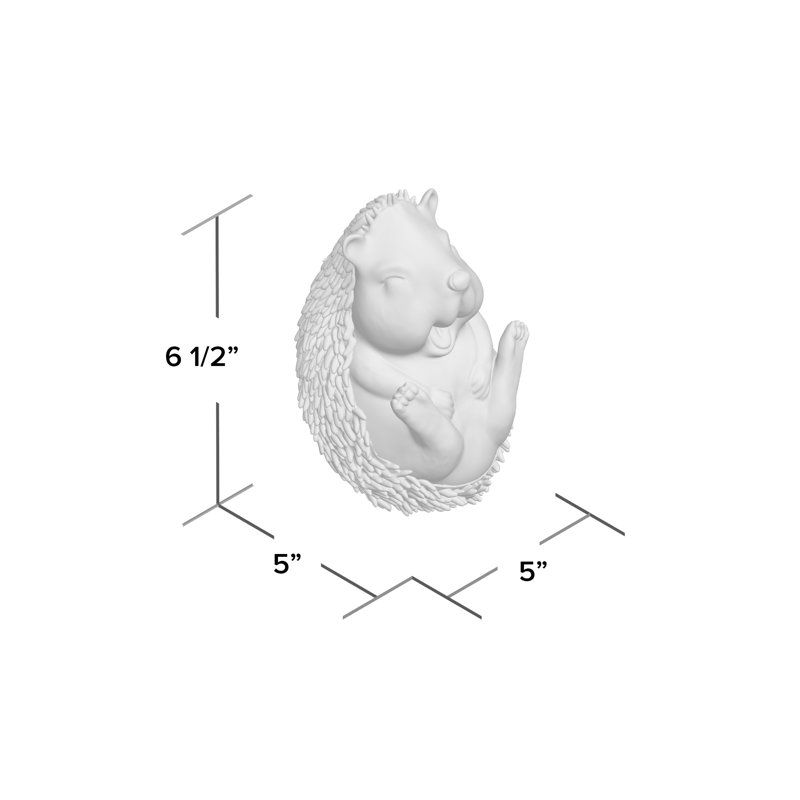 Roly-Poly Laughing Hedgehog Statue