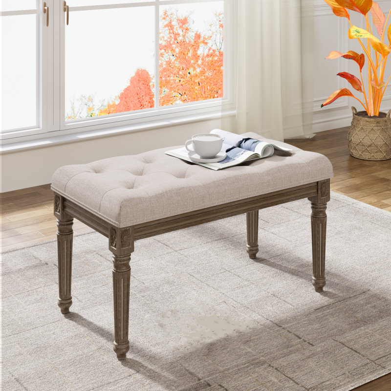 Nesika 87cm Wide Solid Colour Standard Ottoman