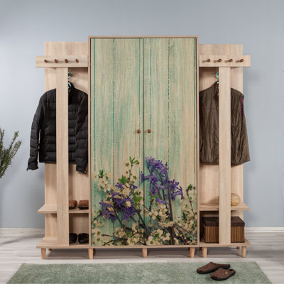 Hall Tree 70.9'' Wide with Shoe Storage