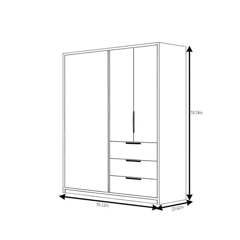 Mattos, H 78,74 po x l 55,12 po x P 23,62 po