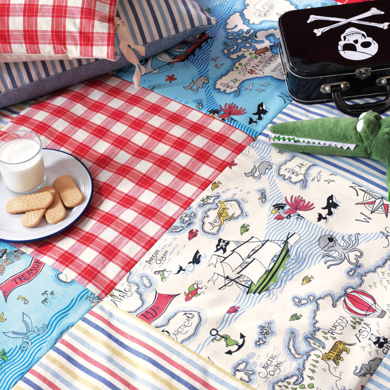 Treasure Map Fabric, Vanilla
