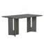 Table de salle à manger en bois pour 6 personnes avec chaises rembourrées, table rectangulaire de 60 pouces avec pieds découpés pour une utilisation polyvalente-129386266-129386269-129386270