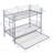 METAL BUNK BED WITH TRUNDLE  SILVER