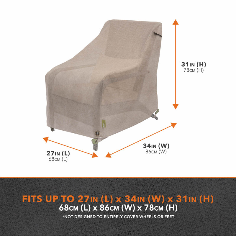 Modern Leisure Garrison Patio Swivel Lounge Chair Cover,  37.5"L x 39.25"W x 38.5"H, Sandstone, 31" H x 34" W x 27" D