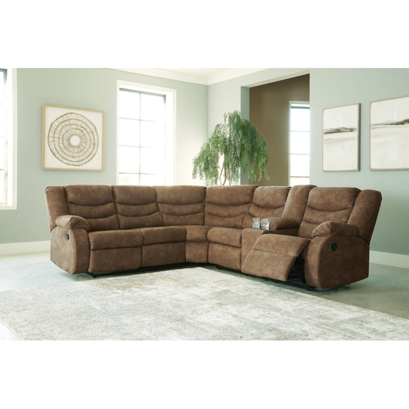Canapé modulaire inclinable 2 pièces Partymate, Brun