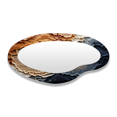 Blue Minimalisme Stone Geode - Miroir mural en pierre