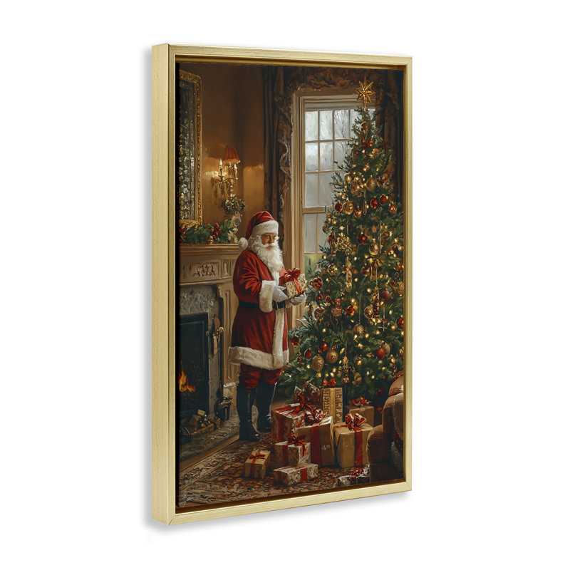 Cadre flottant pour arbre de Noël entièrement décoré, design par Franklyn Gregory, H 31 po x l 21 po