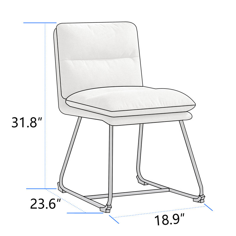 Chaise d'appoint Jed, Lin beige