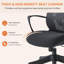 Fauteuil de bureau ergonomique, fauteuil de jeu avec soutien lombaire et appui-tête réglables, chaises de bureau de direction pour longues heures, chaises de bureau confortables avec roulettes, noir-2055166547-2055166544