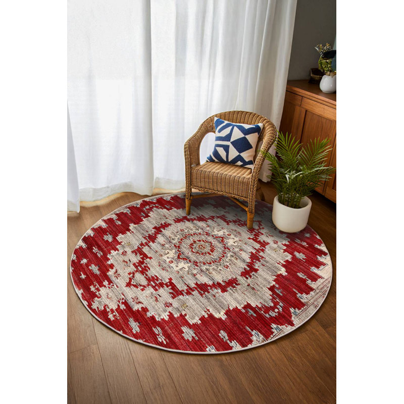 Notto Oriental Machine Printed Cotton Polyester Area Rug, Runner 3'4" x 9'11"