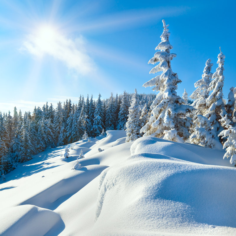 Snowdrifts by J-wildman - Wrapped Canvas Print, 30cm H x 30cm W x 3.8cm D