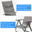 Ensemble de 2 chaises de patio pliantes en tissu textilène