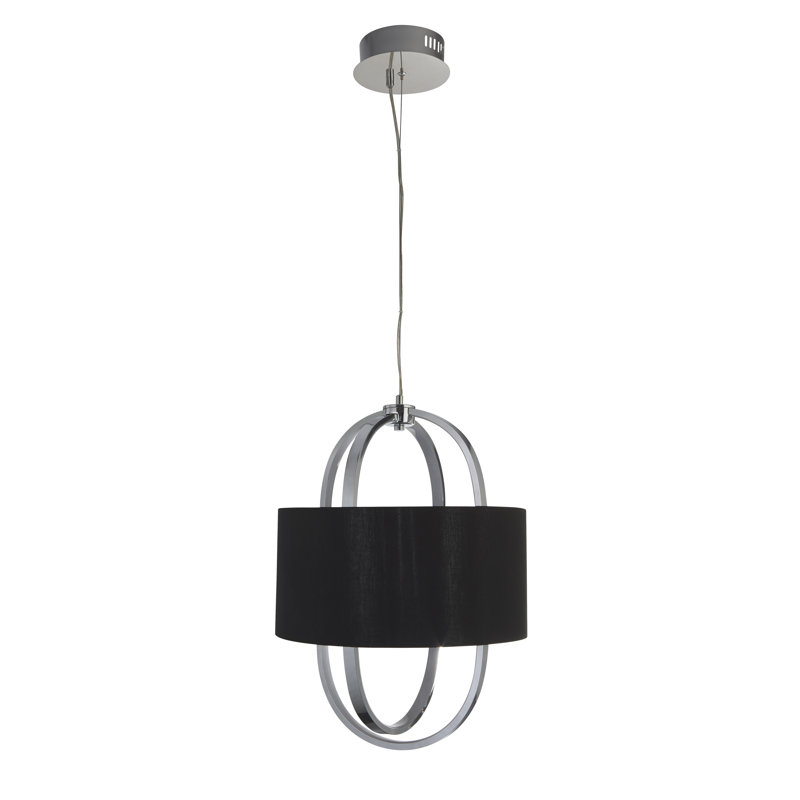 Lombard 1 - Light Chrome LED Drum Pendant