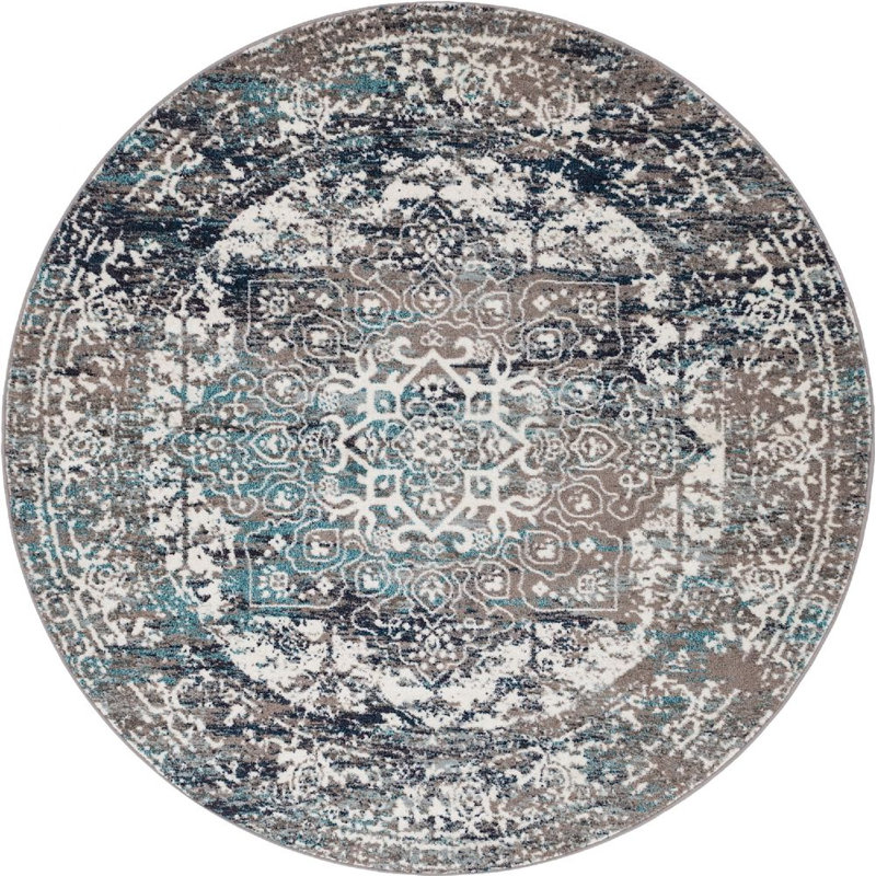 Inesse Oriental Indoor Rug, Round 7'10"