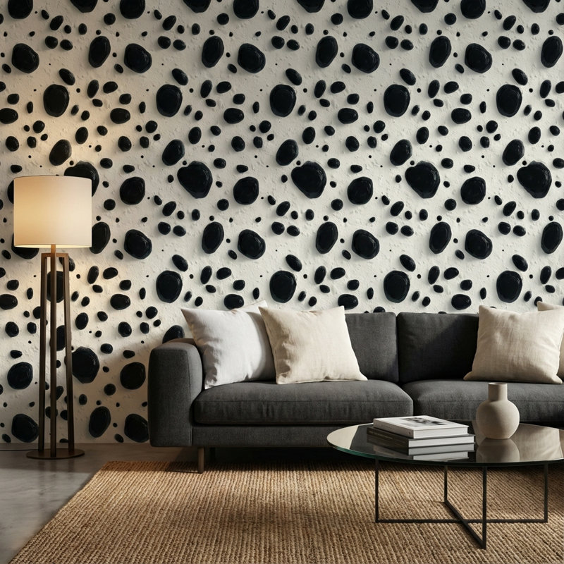 Papier peint sur fond blanc