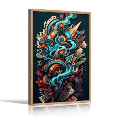 Ensemble de 1 tableau sur toile de style fantastique mécanique