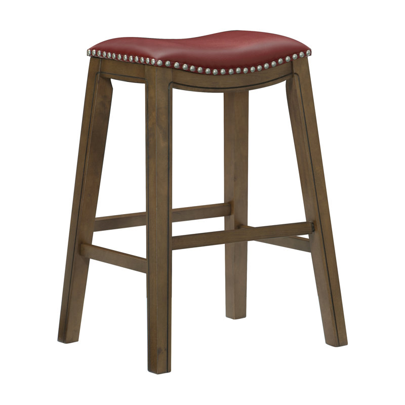 Tabouret Zackery, Rouge, Tabouret de bar (siège d'une hauteur de 30,5 po)