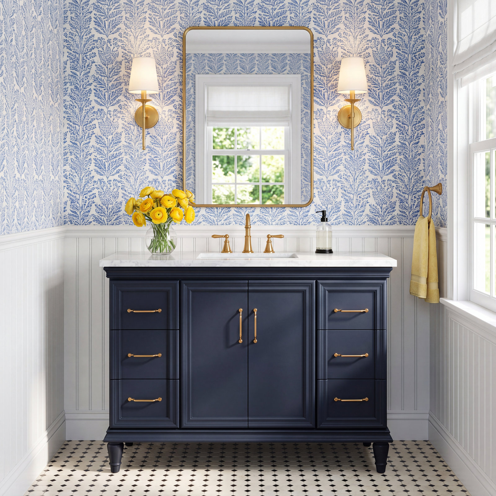 Metaza 49'' Single Bathroom Vanity, Blue