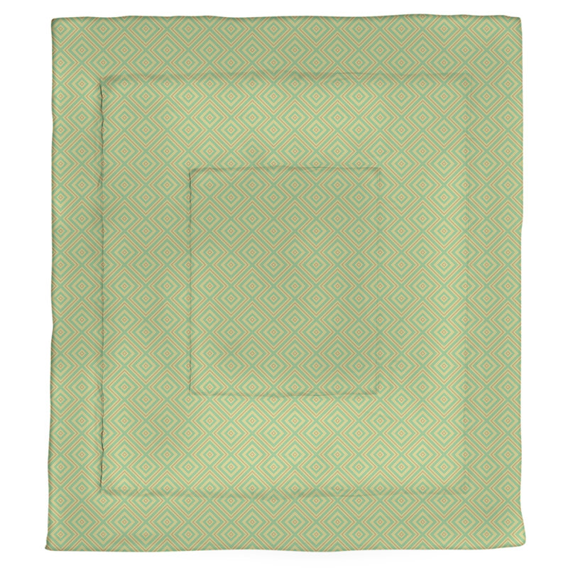 Édredon réversible simple Katelyn Elizabeth, Édredon très grand, Vert / Orange