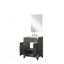 Meuble-lavabo simple avec comptoir en acrylique, 18 po Miroir et robinet
