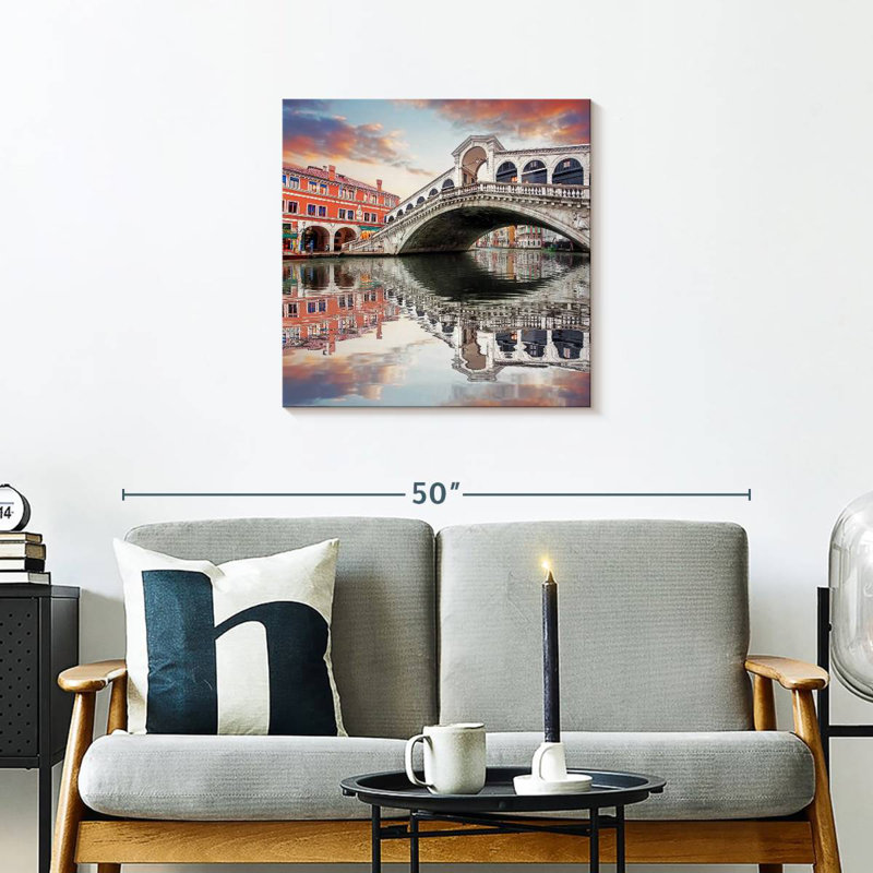 Nicci Venice's Rialto Bridge, 24" H x 24" W